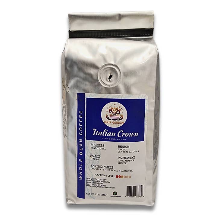 Drip Queen Coffee - Wholesale Coffee beans - Italian Crown Coffee - (4) 12oz Bags | Whole Bean Coffee1