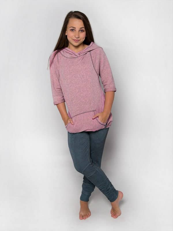 Kathryn Youth Hoodie, Pink for wholesale by Sugar And Bruno