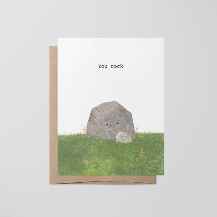 "You rock." Greeting Card for wholesale by Sincerely, Rob
