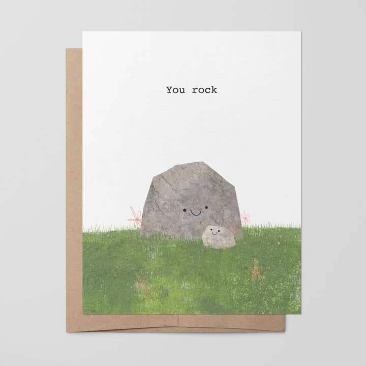 "You rock." Greeting Card for wholesale by Sincerely, Rob