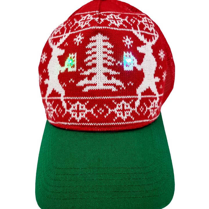 Snazzy Santa - Wholesale Baseball Cap - Men's - Blinking Christmas cap "Cheers Reindeer"4