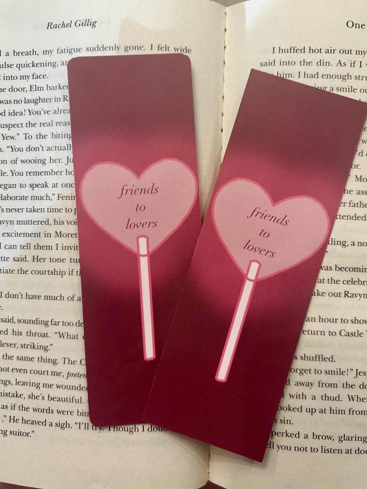 Friends to Lovers Romance Bookmark for wholesale by Fern Hollow Co.