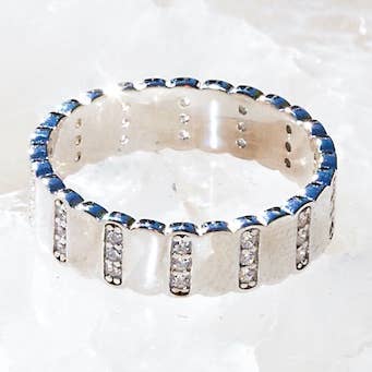 Native Gem - Wholesale Band/Stacked Ring - FLASH RING- STERLING SILVER0