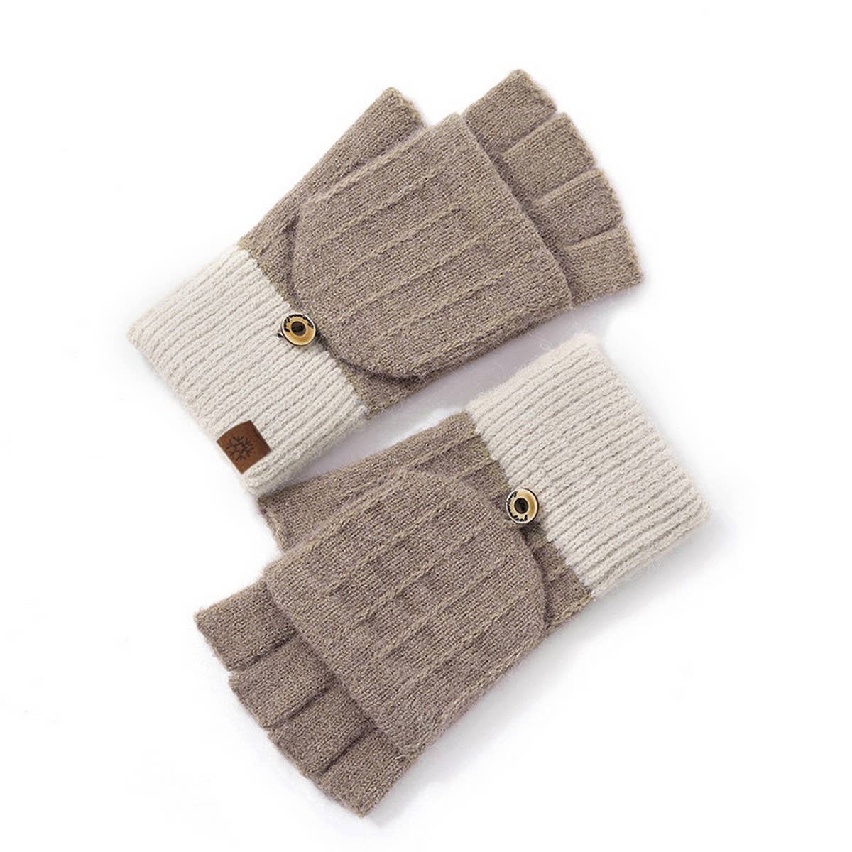 ACCITY - Wholesale Gloves - Women's - WINTER WOMEN'S HALF FINGER FLAP KNIT GLOVES_CWAG03843