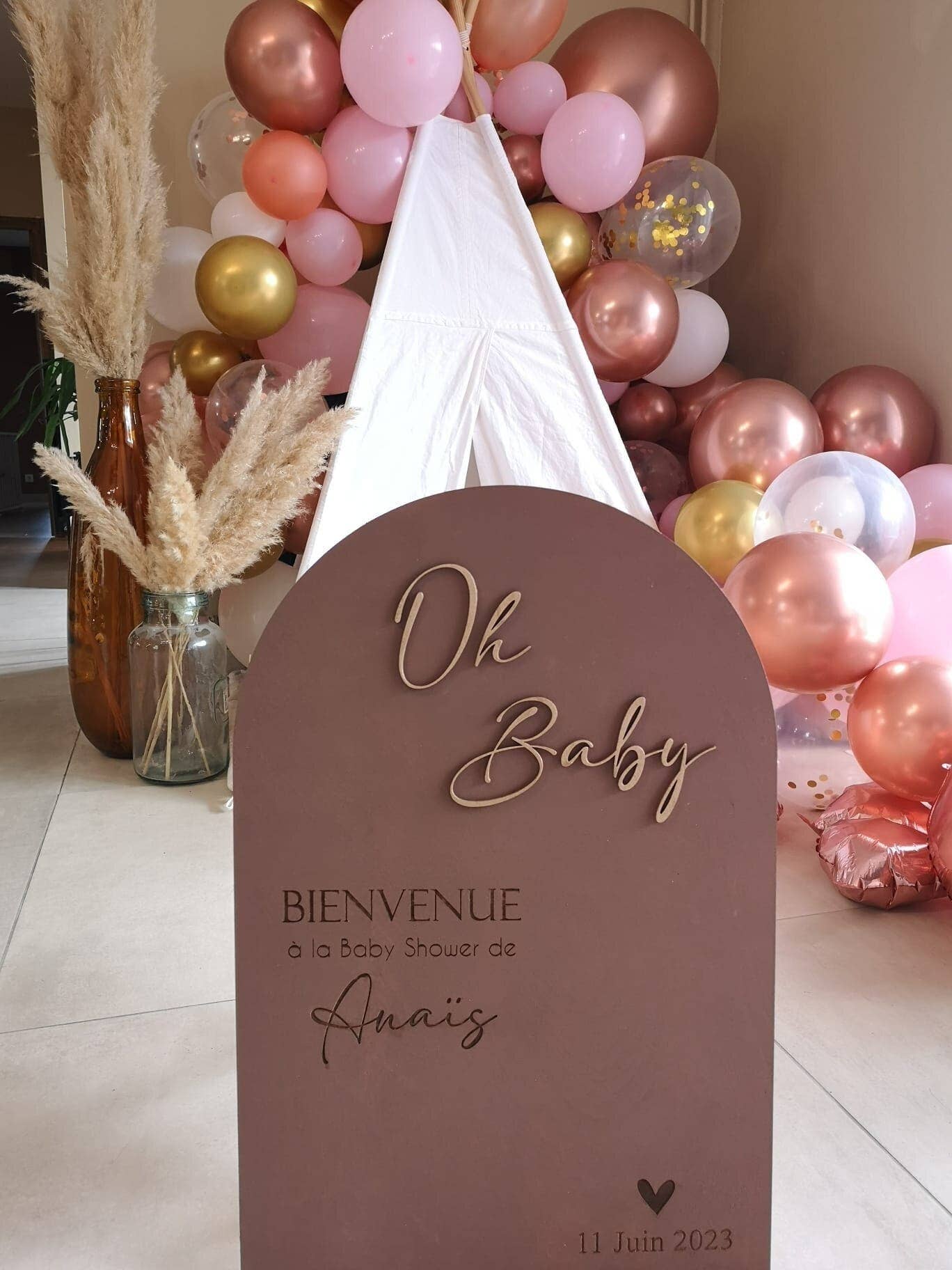 ATELIER MFK – wholesale Sign – Customizable baby shower welcome sign0