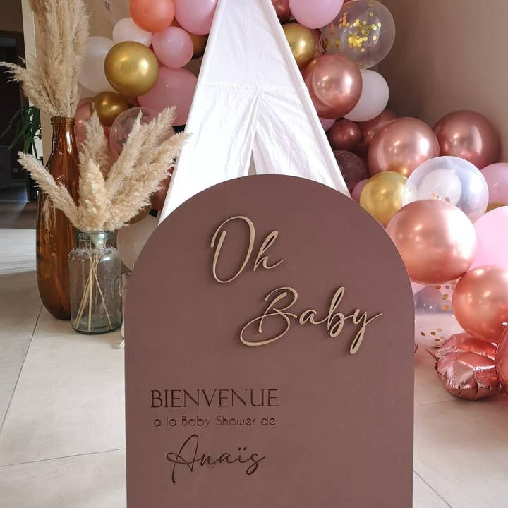 ATELIER MFK – wholesale Sign – Customizable baby shower welcome sign