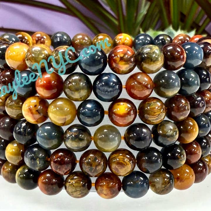 KayleeNYC - Wholesale Beaded Bracelet - Natural Pietersite 7mm 7.5” Bracelet Crystal Healing
