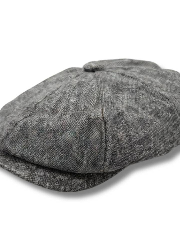 Chapéu Clássico Premium de Lã Cinzento estilo Newsboy por atacado de Ferrecci