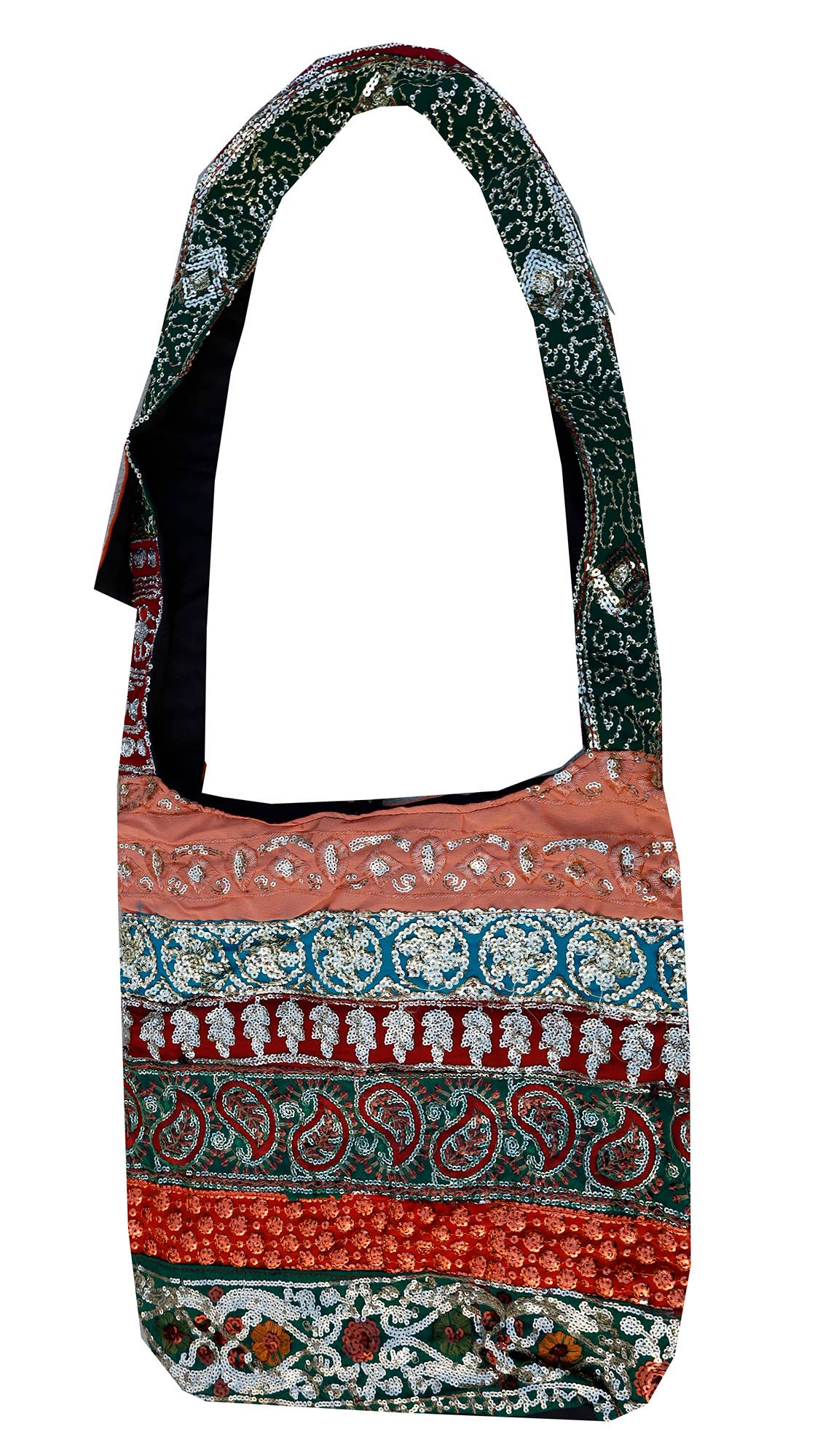 Lungta Imports - Wholesale Crossbody Bag - Women's - Sequence Patch Bohemian Hippie Sling Crossbody Bag1