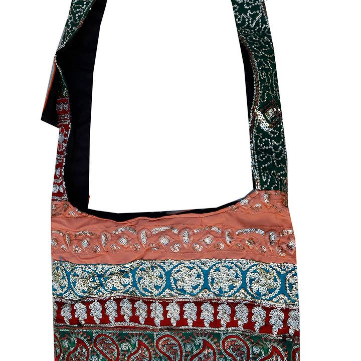 Lungta Imports - Wholesale Crossbody Bag - Women's - Sequence Patch Bohemian Hippie Sling Crossbody Bag1