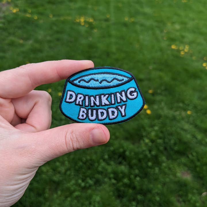 Colored Up Pup - Wholesale Patch - Drinking Buddy Iron On Patch for Dogs