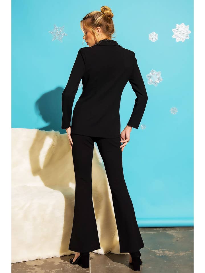 Sweet Generis – Engroshandel Habitter – til kvinder – PLUS JERSEY BLAZER OG BUKSER PASSER SÆT12