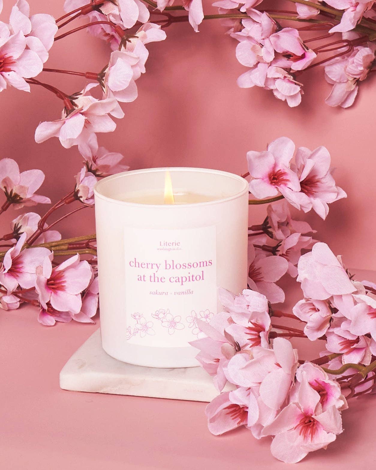 Literie - Wholesale Jar/Filled Candle - Cherry Blossoms at the Capitol1