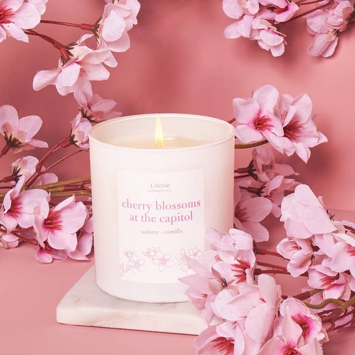 Literie - Wholesale Jar/Filled Candle - Cherry Blossoms at the Capitol1