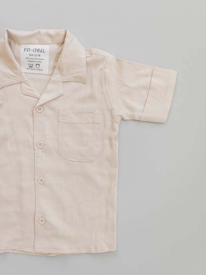 Beige Cotton Linen Set in Natural for wholesale on Faire1