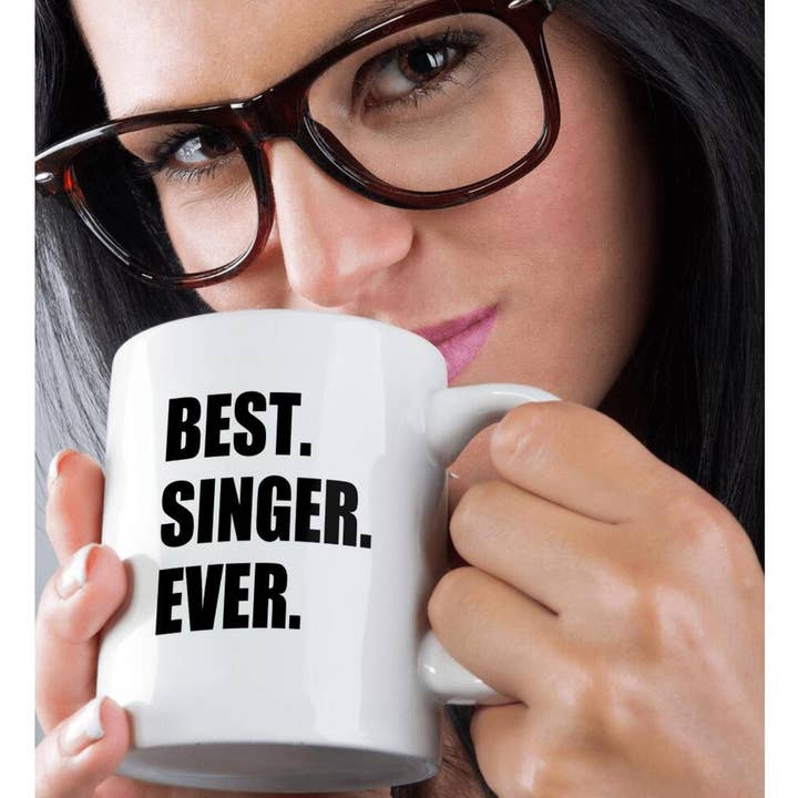 3dRose - Wholesale Coffee Mug - 3dRose, Best Singer Ever, fun gift for singing appreciation, black text, Mug8