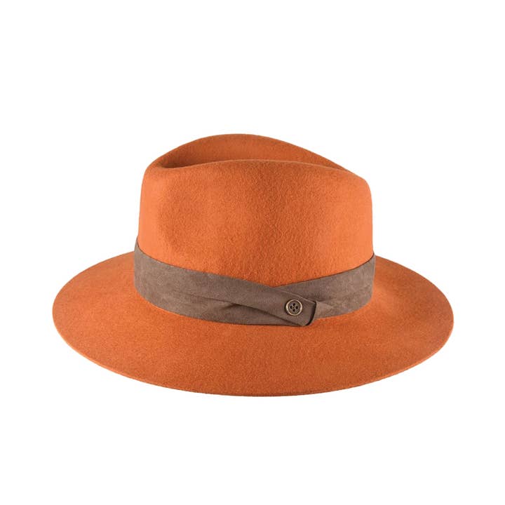The Moment Wide Felt Hat - Rusty Orange for wholesale by Fallen Broken Street