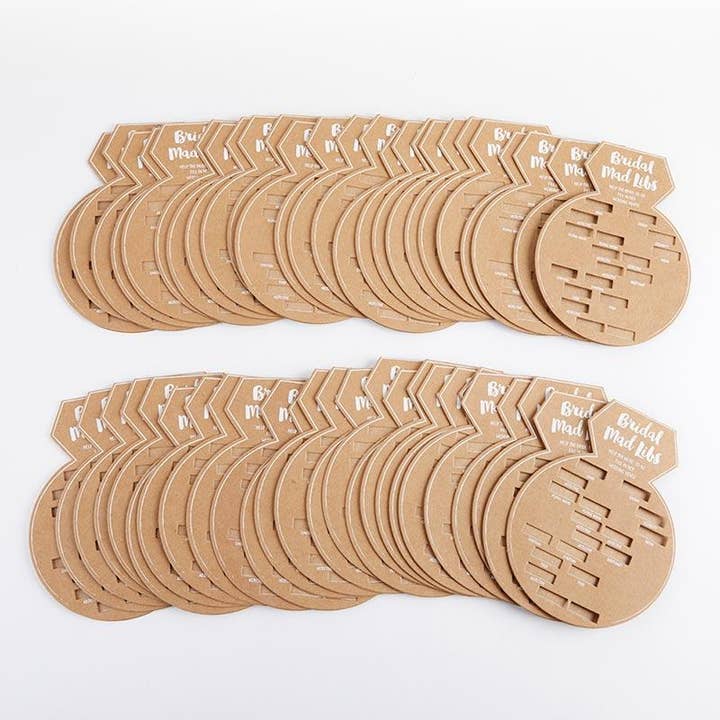 Kate Aspen - Wholesale Card Game - Kraft Bridal Shower Game Card - Ring Shape Set of 50