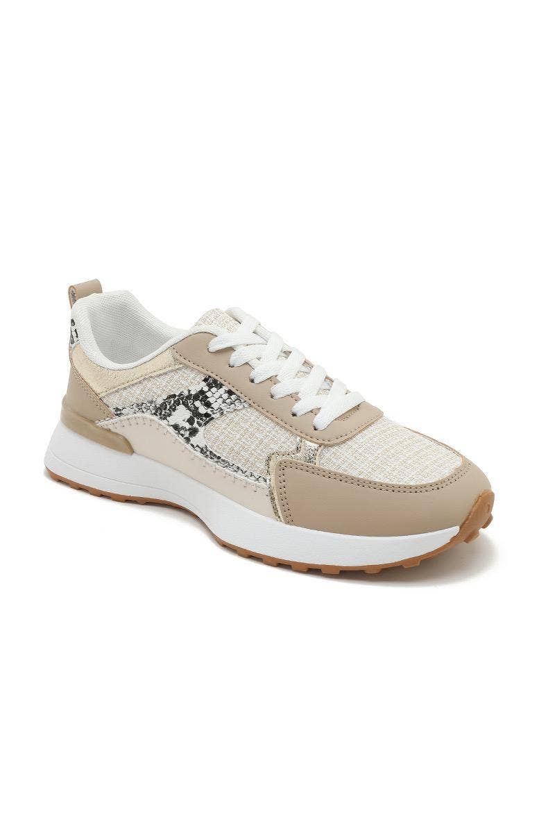 No Doubt Shoes – wholesale Lifestyle trainers – Women′s – ROUND TOE SIDE PATCH DETAILED LACE UP CHUNKY SNEAKERS 16