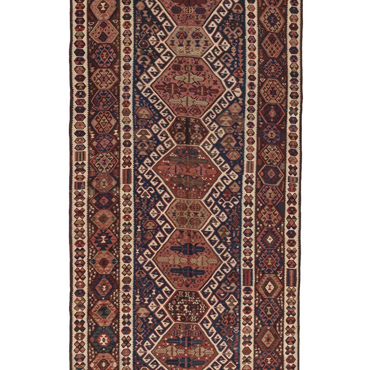 (5'6'' x 12'10'') Antik Handgjord Turkisk Stor Kelimmatta för wholesale av Rugtolia