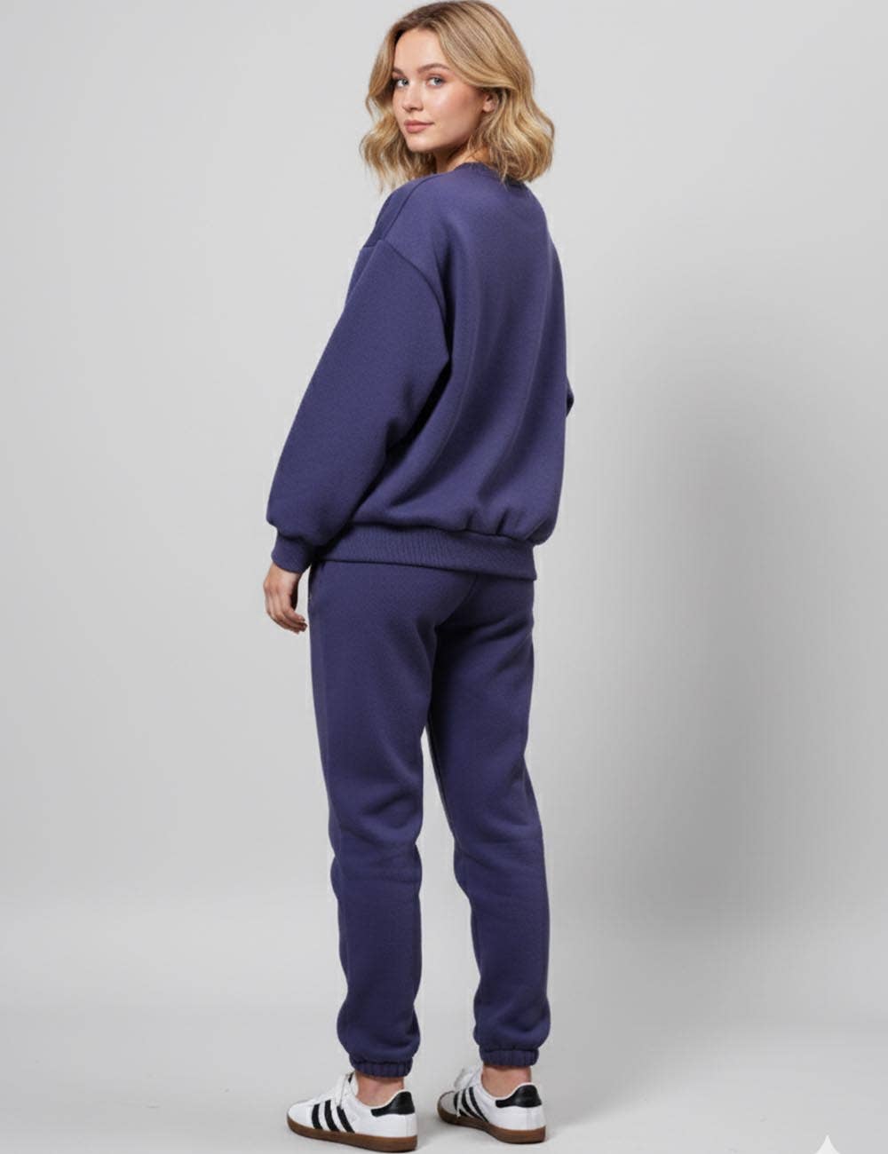 Sweetkama - Wholesale Lounge Set - Women's - Ladies Solid Color Sweatshirt and Pants Sets 211021A14