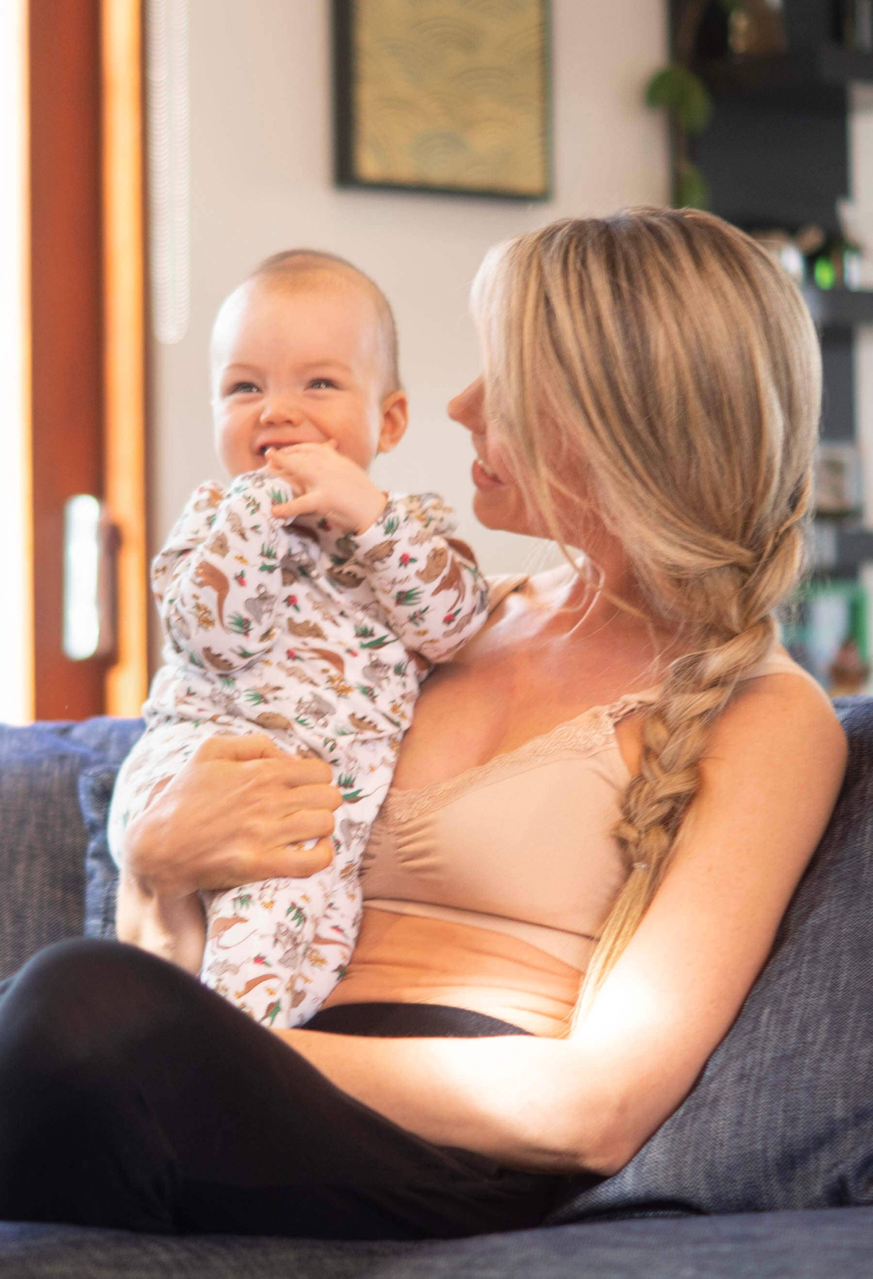 2-Way Zip Baby Sleepsuit with Foldable Mitts - 100% Organic Cotton - Native Aussie Animals for wholesale on Faire11