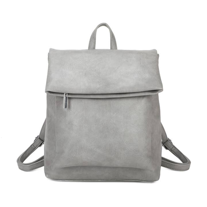 Ellas Trading – wholesale Backpack – Women's – Modern Soft Vegan Leather Travel Backpack Front4