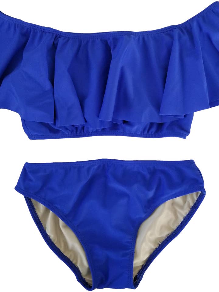 Kids Ruffle Two Piece Bathing Suit for wholesale by Cheryl Creations Kids