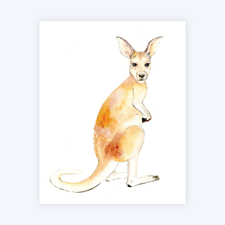 Baby Kangaroo Art Print for wholesale by Elena Markelova Arts