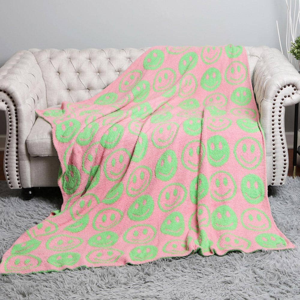 Sensibling Corp. - Wholesale Throw Blanket - SMILE PATTERNED REVERSIBLE Throw Blanket16