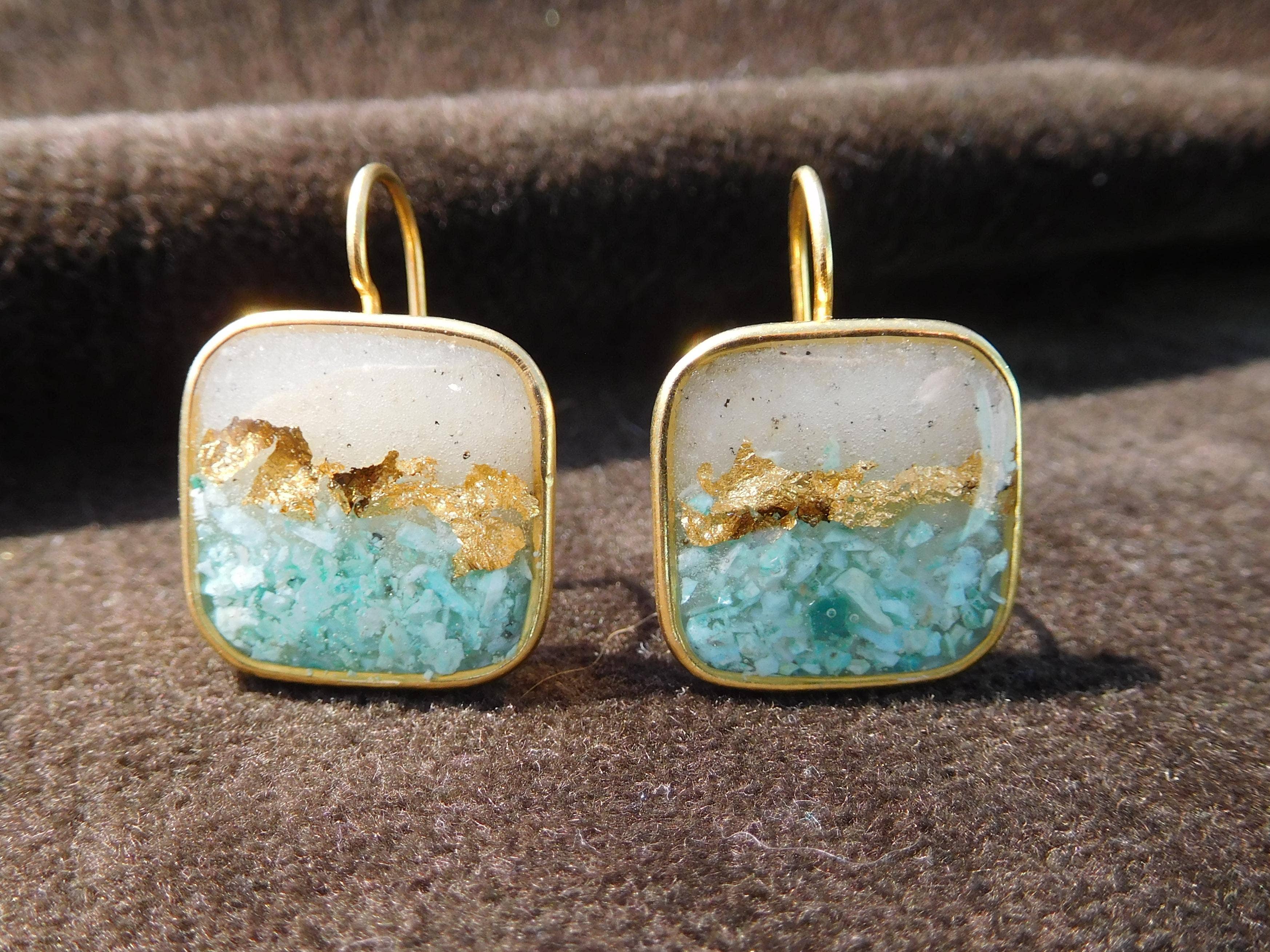 Art & Soul 30a - Wholesale Dangle Earrings - Beach Earrings Sand and Crystals Customizable
