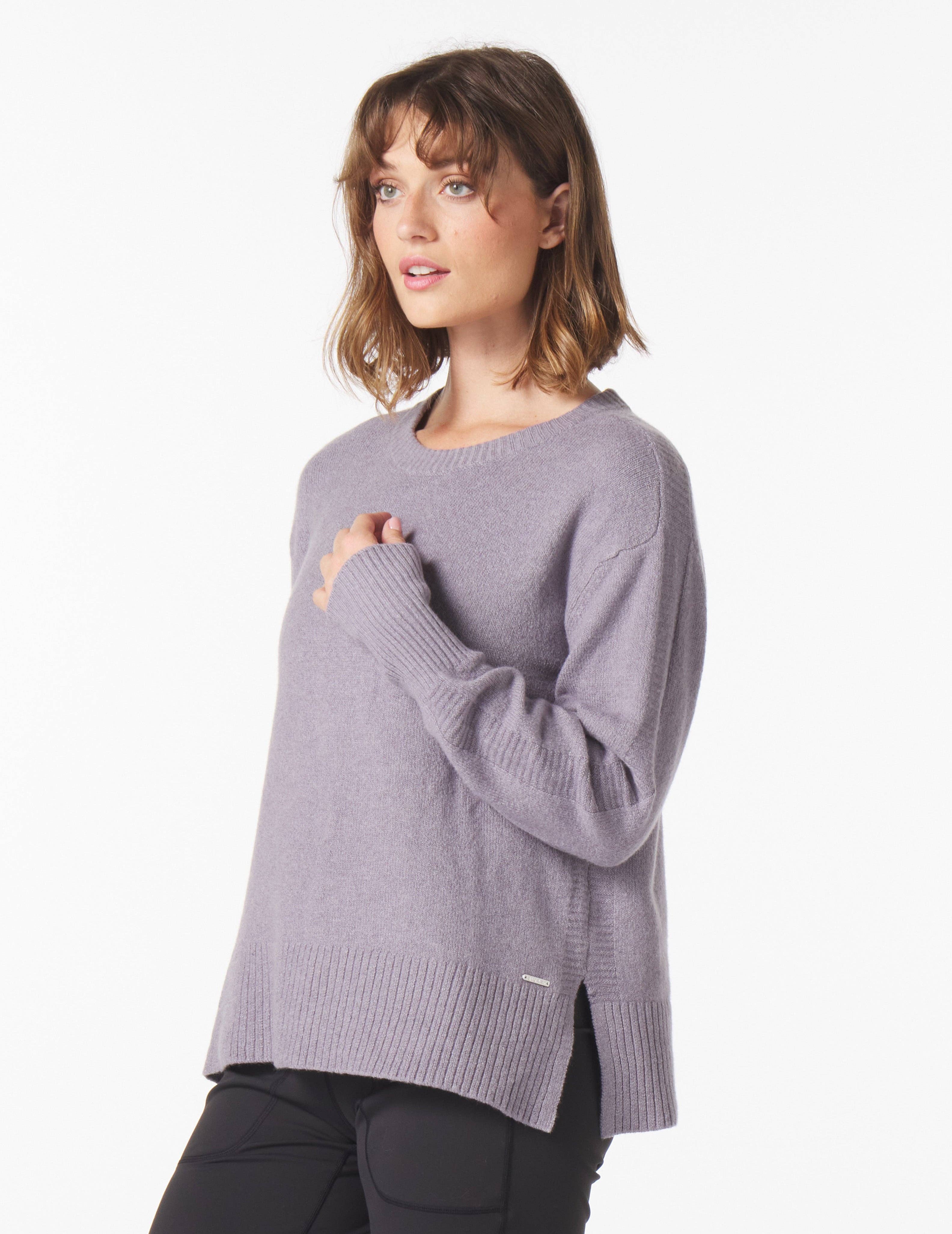 Elevated Knit Crew: Dusty Lavender for wholesale on Faire1