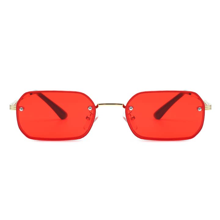 Cramilo Eyewear - Wholesale Sunglasses - Women's - Slim Retro Rectangle Small Narrow Vintage Fashion Sunglasses8