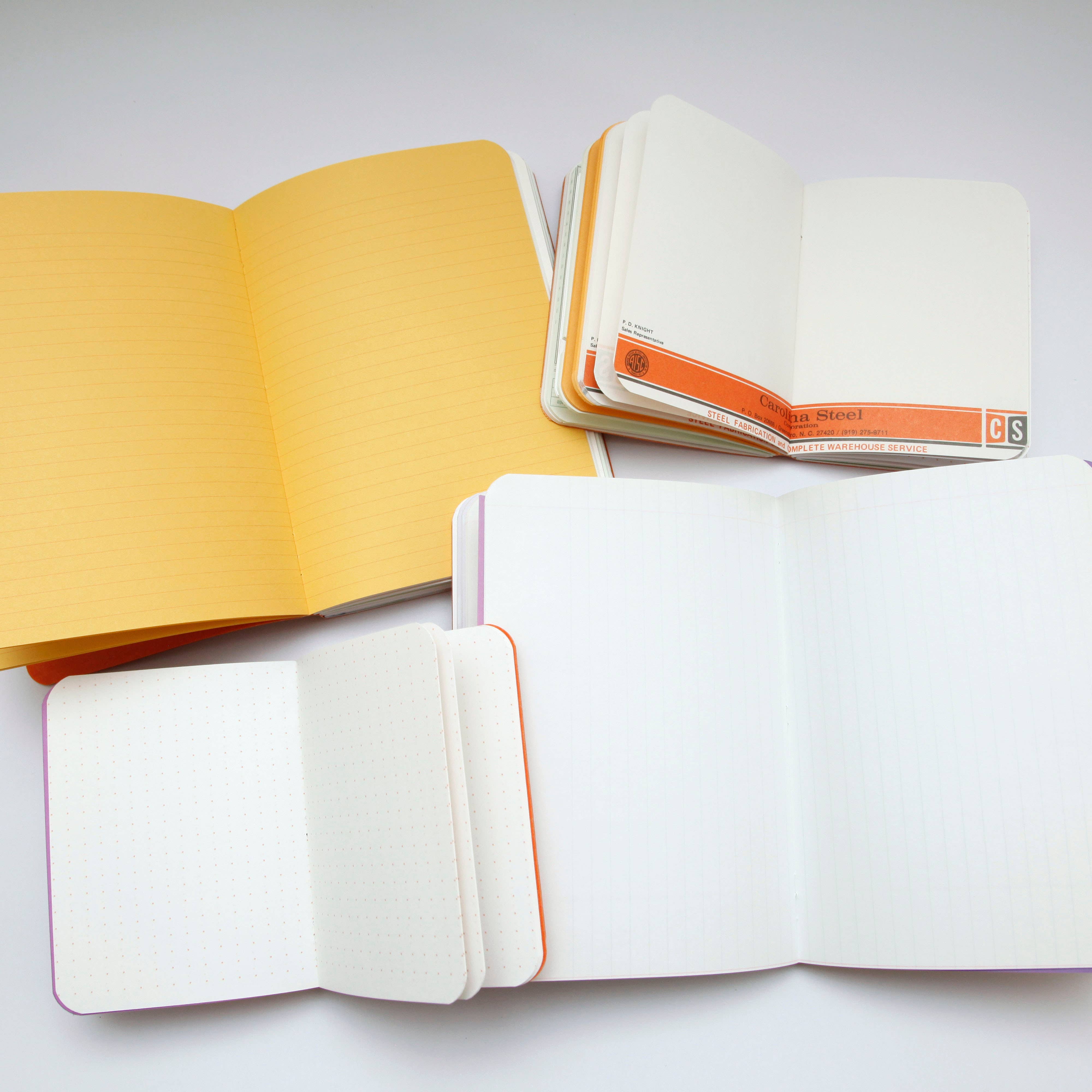 Original Brooks - Wholesale Notebook - Orange Handsewn Notebook with Assorted Paper5