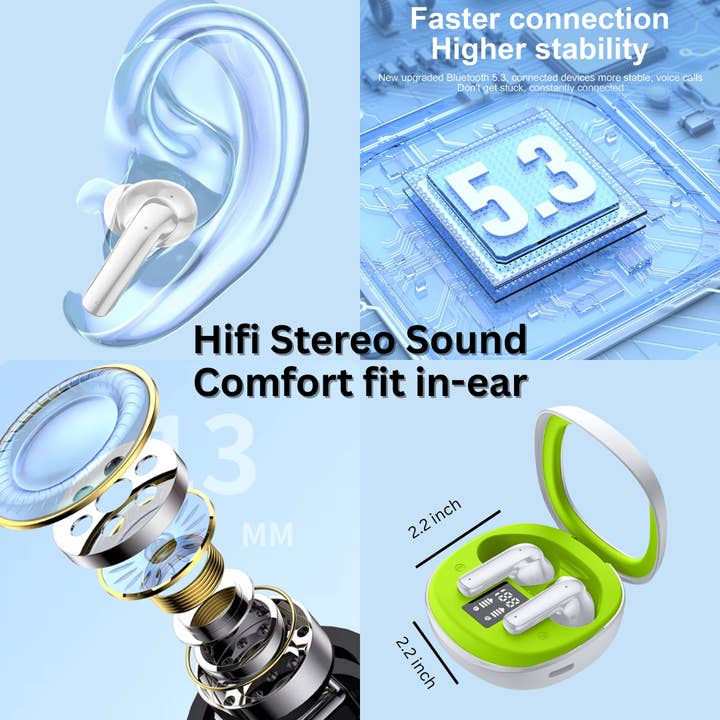 TF03 Pro Wireless earbuds White for wholesale on Faire2