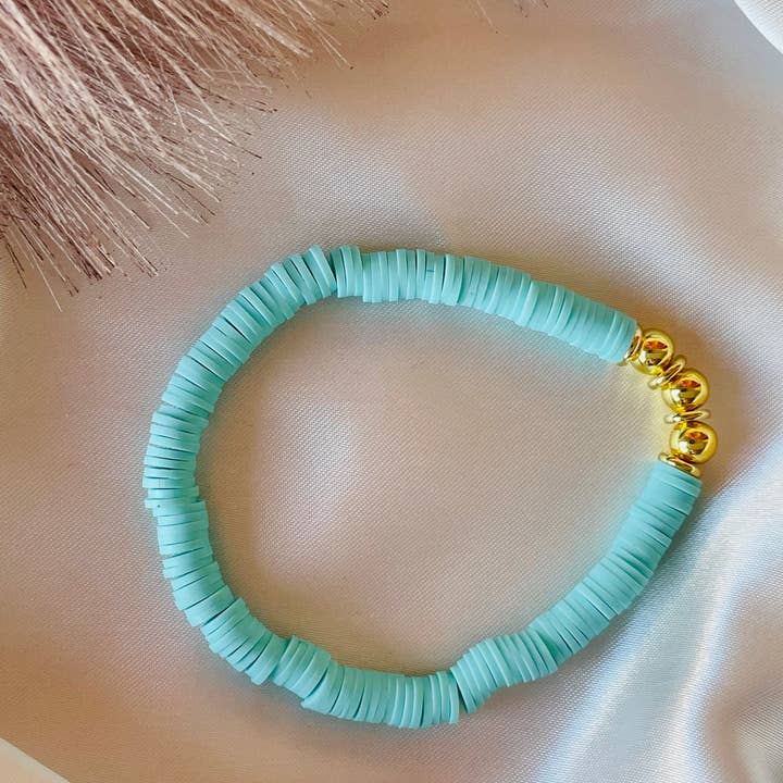 handmade by helen - Wholesale Beaded bracelet - sphere highlight - heishi bead bracelet19