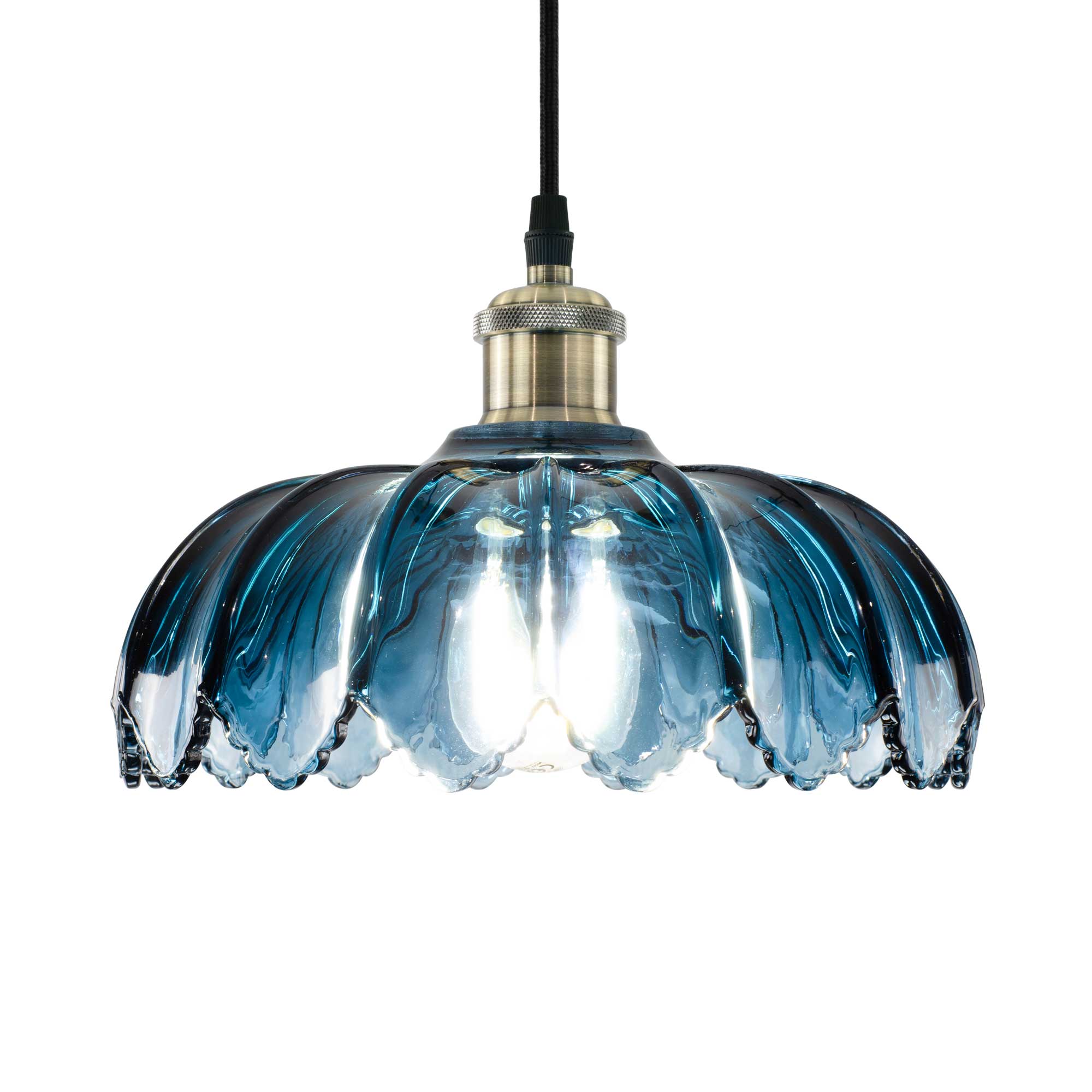 C-Création - Wholesale Chandelier/Hanging Light - Retro-style colored glass pendant Petal19