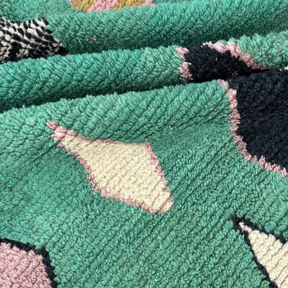 BohoVibeCraft – wholesale Area rug – Green Beni Ourain rug, wool rug , Handmade moroccan rugs5