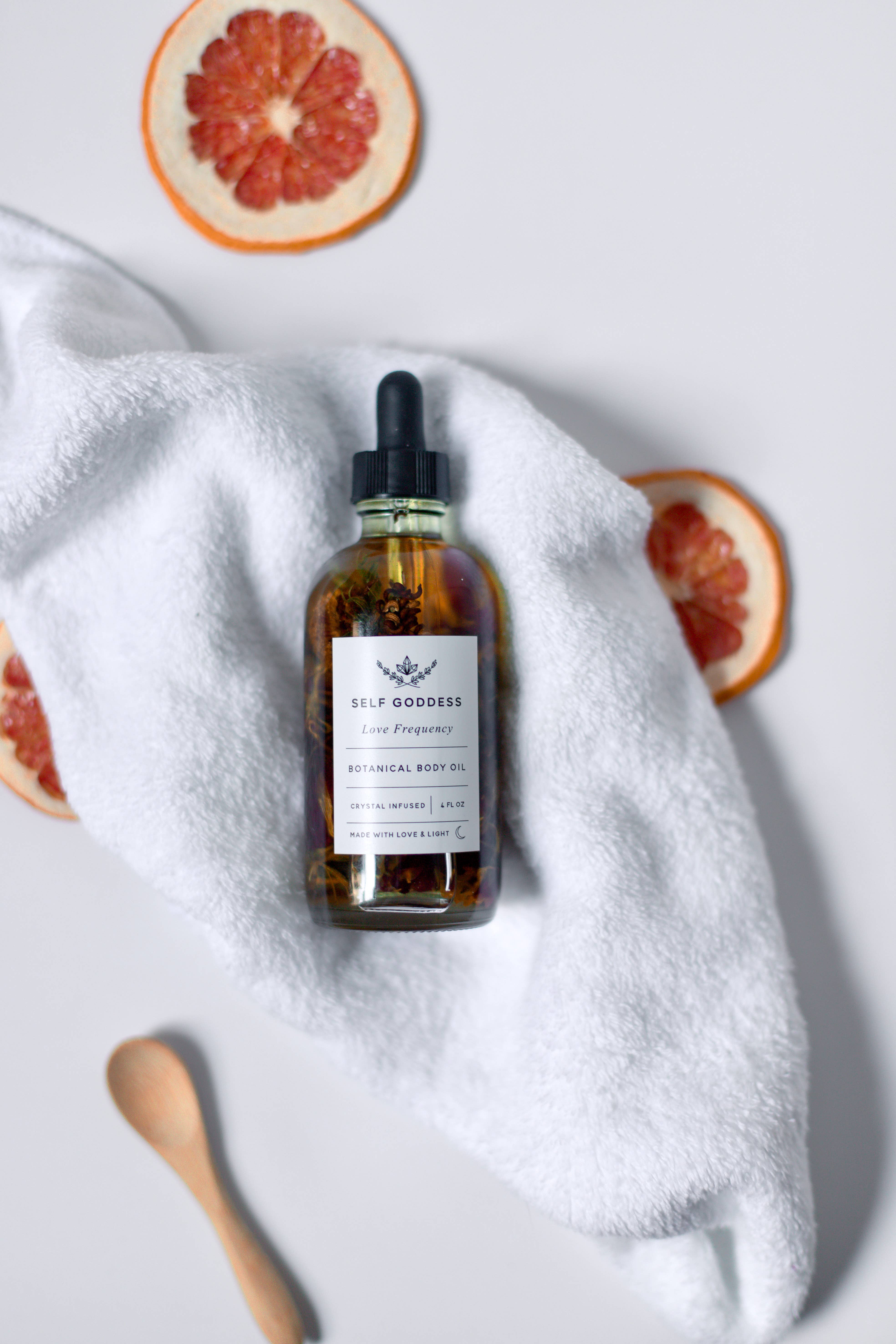 Self goddess - Wholesale Bath/Body Oil - Love Frequency Botanical Rose Body Oil - Crystal Infused5