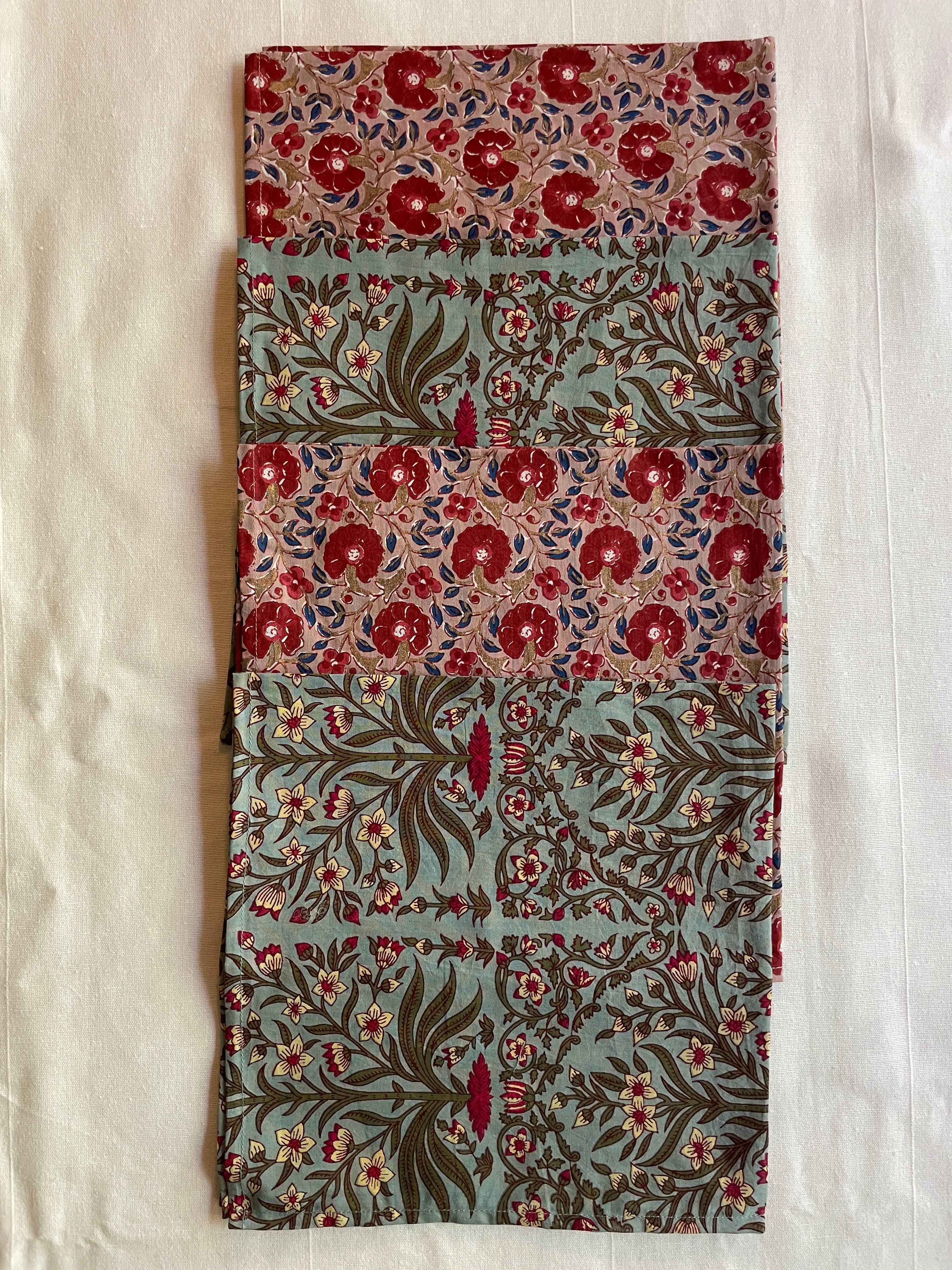 Curiosity - Wholesale Dinner & Cloth Napkin - Handcrafted 100% Cotton Block Print Cloth Napkin – Set of 418