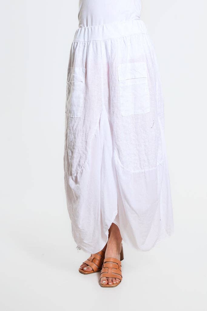 TINA Stephens Italy/Tees By Tina - Wholesale Skirt - Women's - Brenna Cotton/Linen Bunched Pocket Skirt (SL102W)12