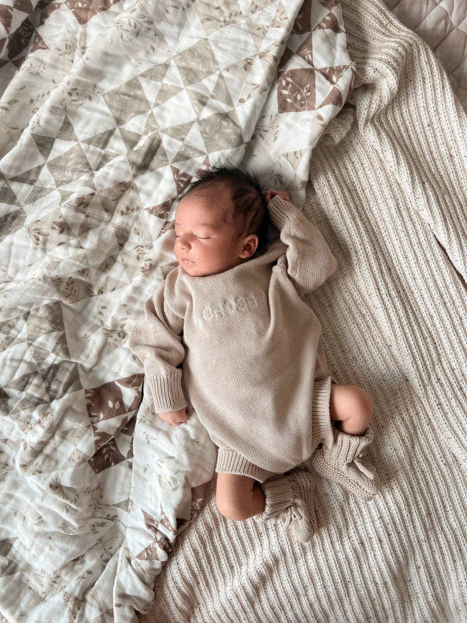 Ellie and Layne - Wholesale Bedding blanket – Kids & Baby - Ivy Quilted 6 Layer Gauze Blanket1