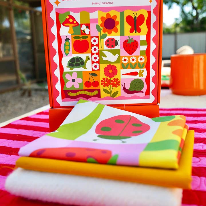 With Love by Kristy - Wholesale Craft Sewing Kit - Beginner Quilt Kit - Garden Charms Quilt Kit - Pink2