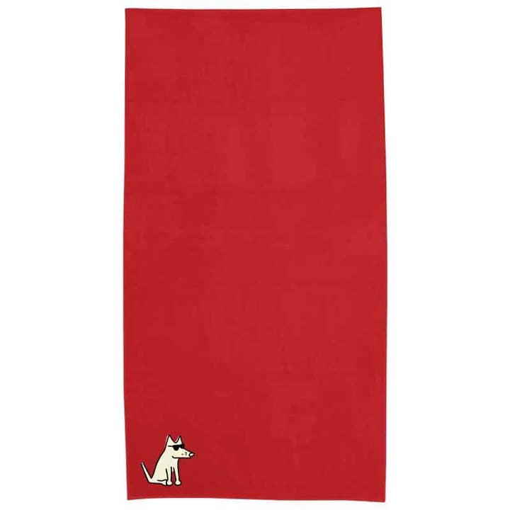 Salsa Red Plush Oversized Beach Towel for wholesale on Faire