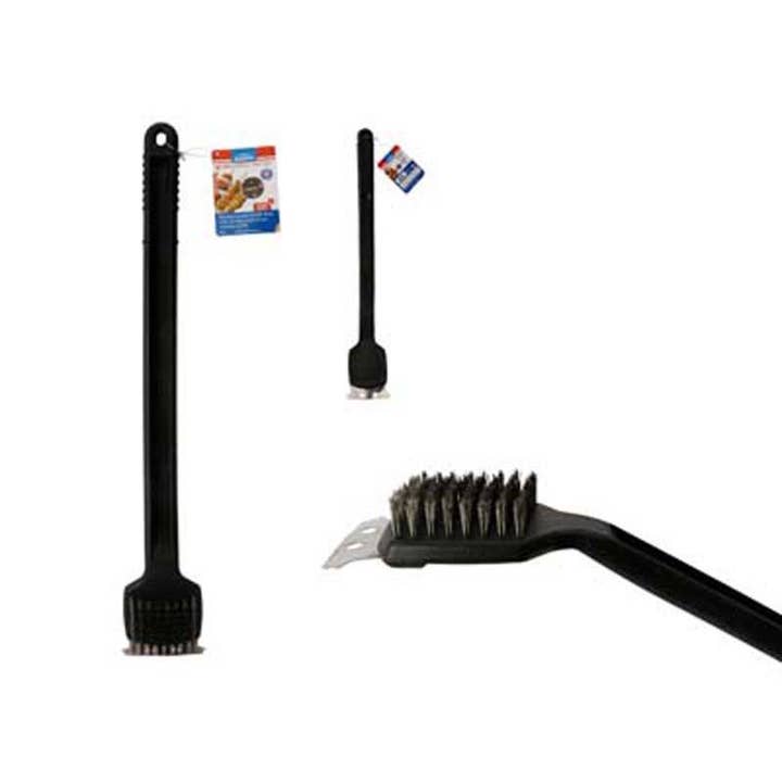 Bbq Brush 17.25" Long W/ Scraper for wholesale by Deluxe Import Trading