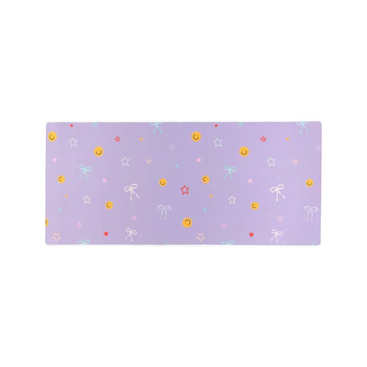 Smiley Faces & Coquette Bows Large Desk Mat for wholesale by Callie Danielle