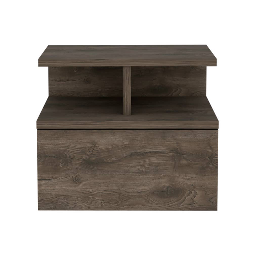 TUHOME FURNITURE - Wholesale Bedroom Furniture - Adele Floating Nightstand, Drawer, Open Top Shelves2