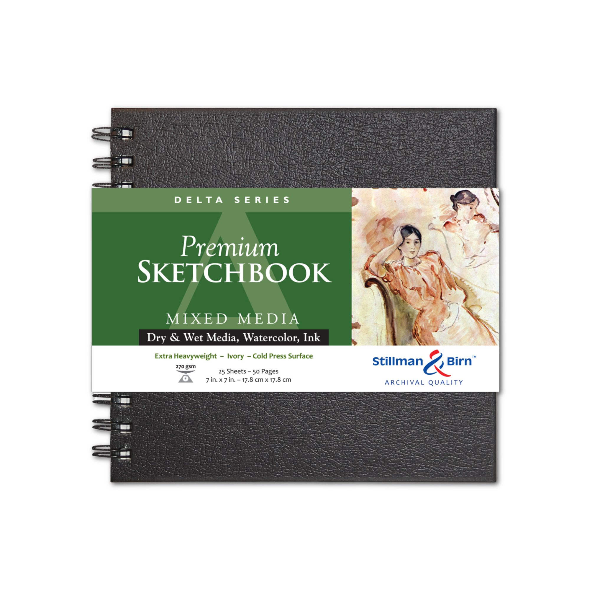 Exaclair - Vente Carnets de croquis - Journal en techniques mixtes Stillman & Birn, série Delta, ivoire9