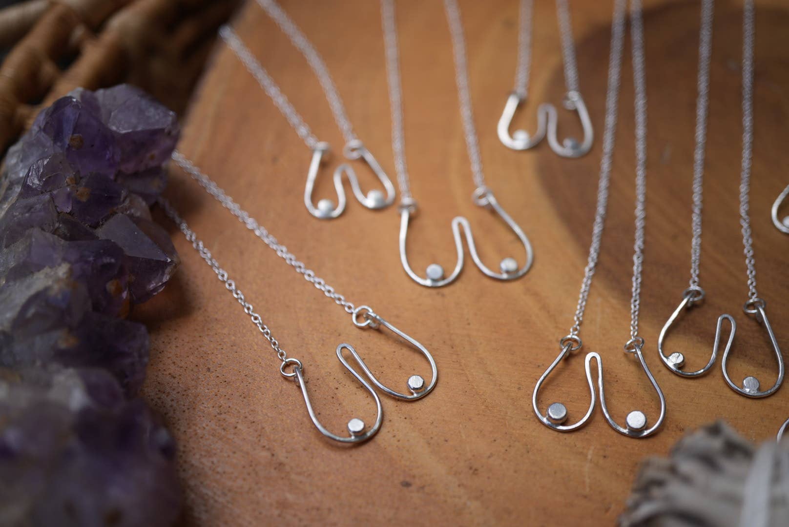 Daddy Daughter Jewelry - Vendita all'ingrosso Collana con ciondolo/pendaglio - Collana Boobie in argento sterling || Collana a forma di seno || Gioiello femminista5