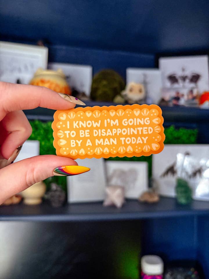 Autocollant Déçu par un Homme pour la vente par Scarlet’s Freckles